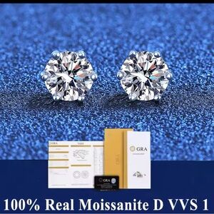 Sparkling Moissanite Stud Earrings